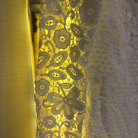 Self-Portrait white Sheath Dress with Long Bishop Sleeves - Picture 5 of 7